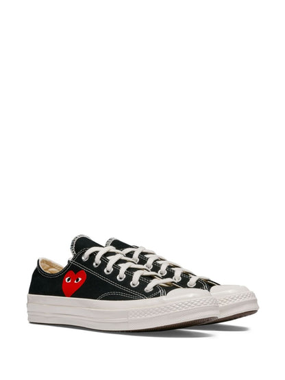 Comme des Garçons Sneakers Black — Canvas Heart Sneakers