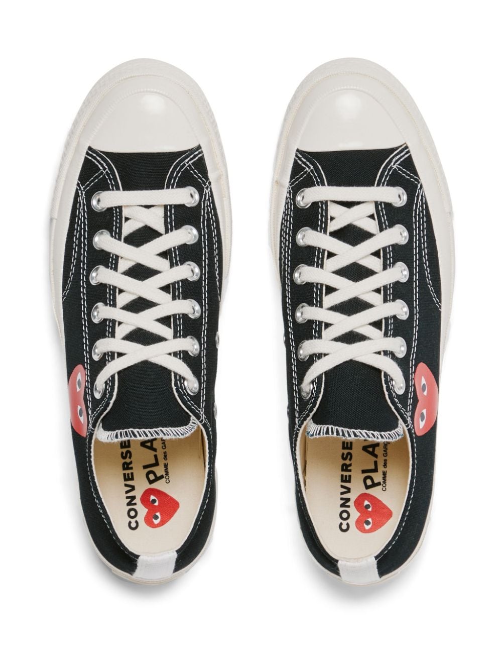 Comme des Garçons Sneakers Black — Canvas Heart Sneakers