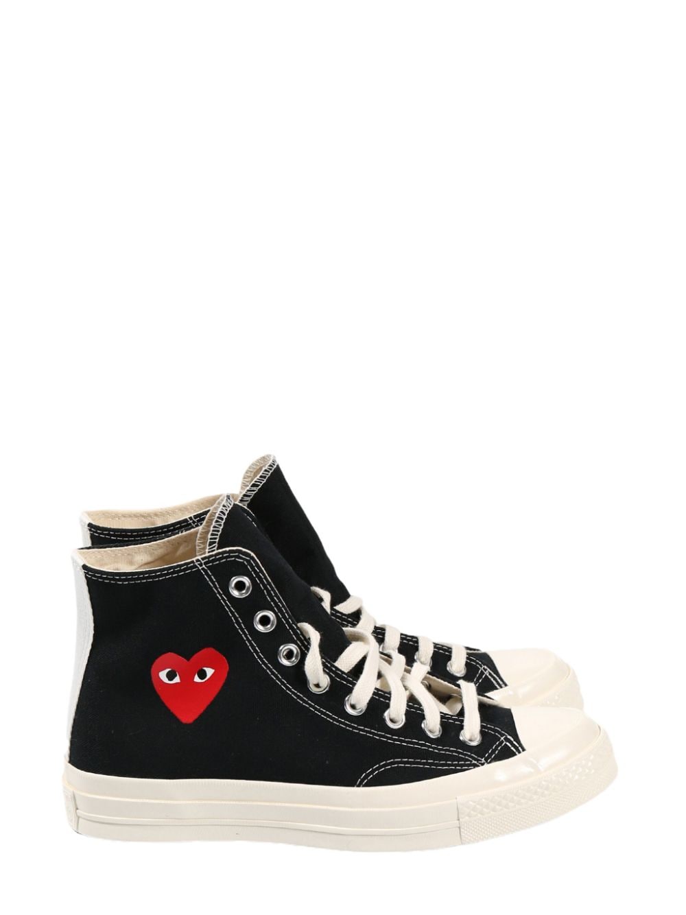 Comme des Garcons Sneakers Black canvas with heart detail