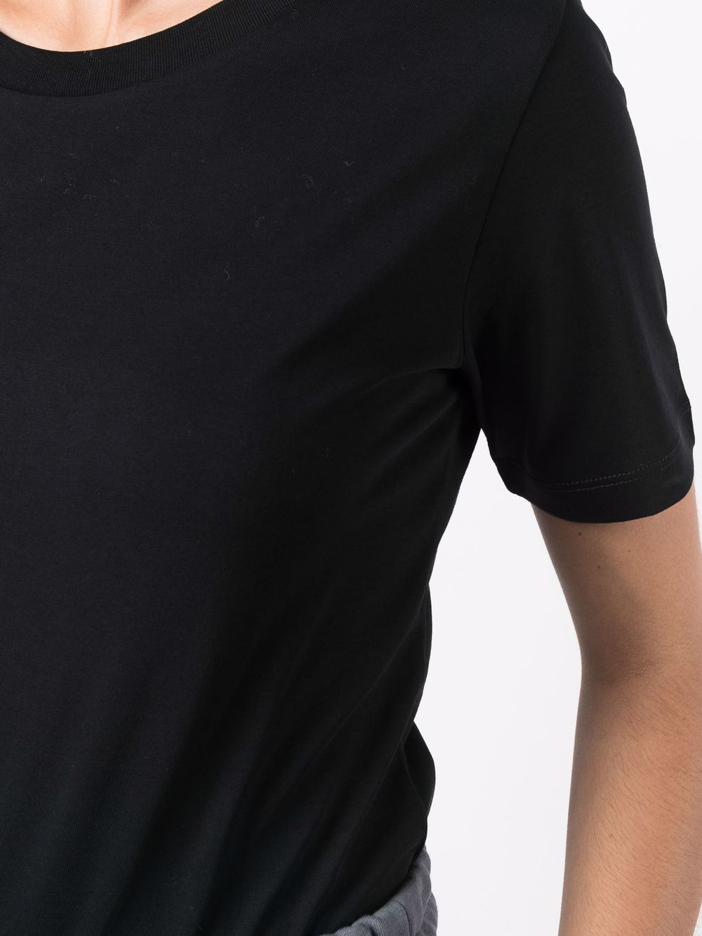 Emporio Armani T-shirts and Polos Black cotton round-neck