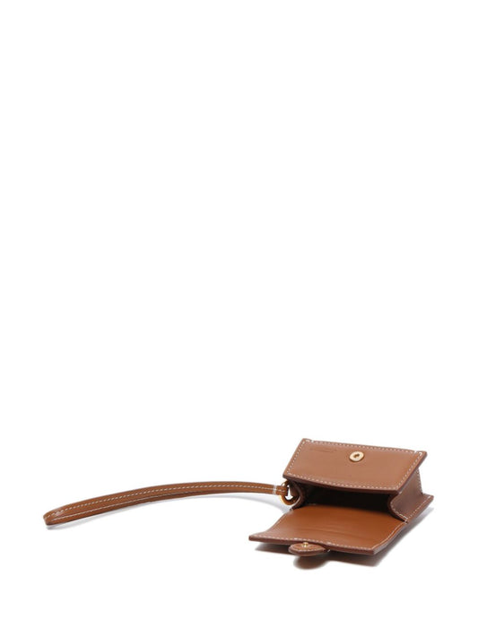 JACQUEMUS Leather Brown Clutch — Compact Luxury