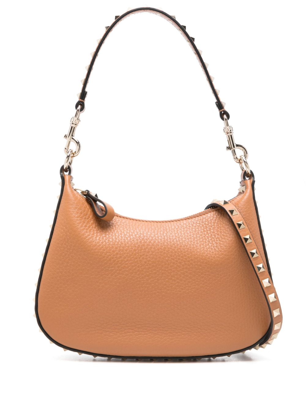 Valentino Garavani Bags.. Leather Brown small Rockstud shoulder bag