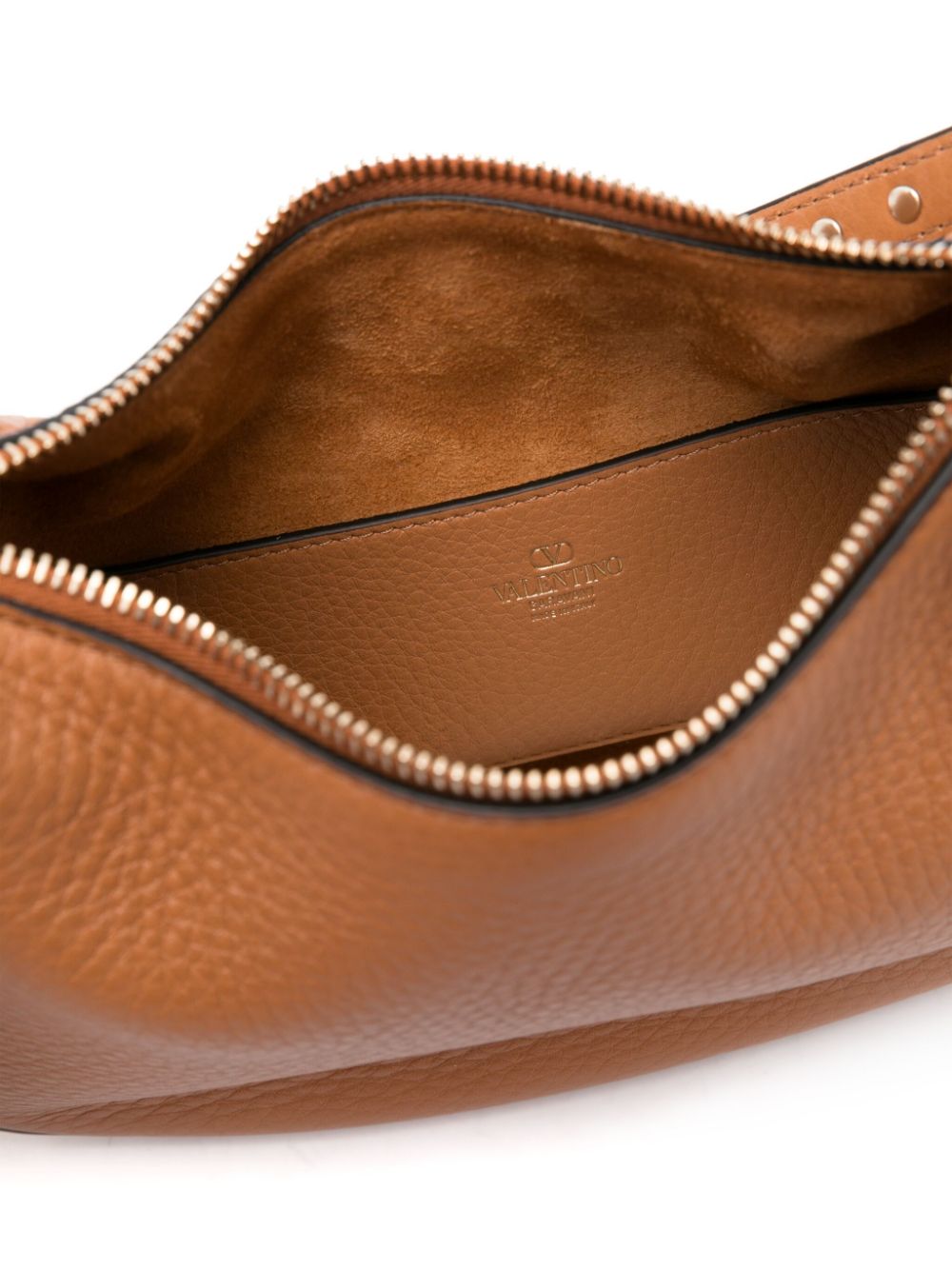 Valentino Garavani Bags.. Leather Brown small Rockstud shoulder bag