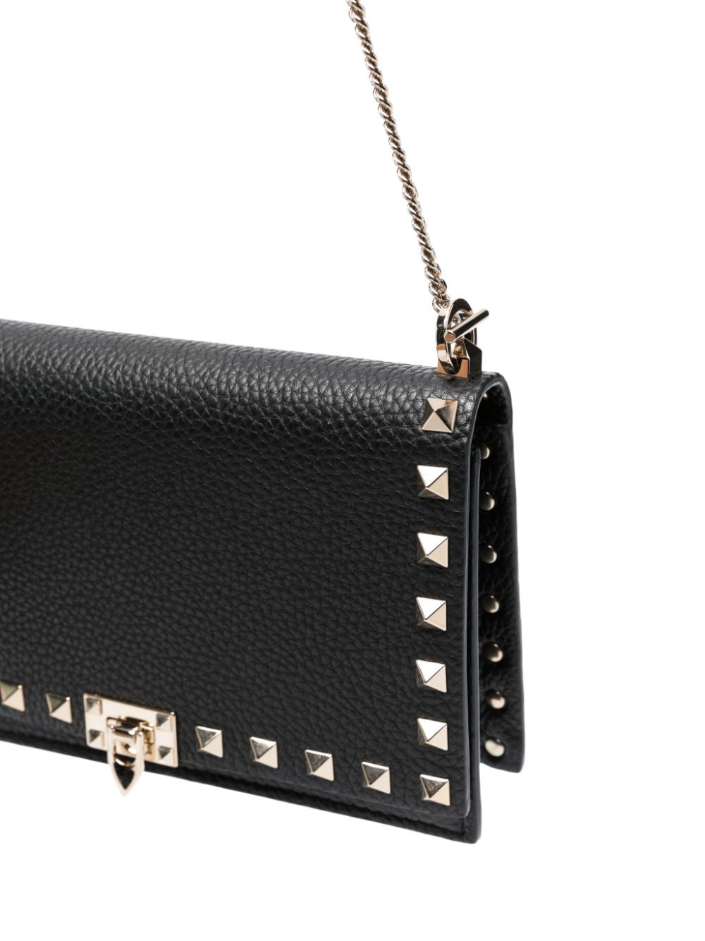 Valentino Garavani Bags.. Black calf leather Rockstud mini bag