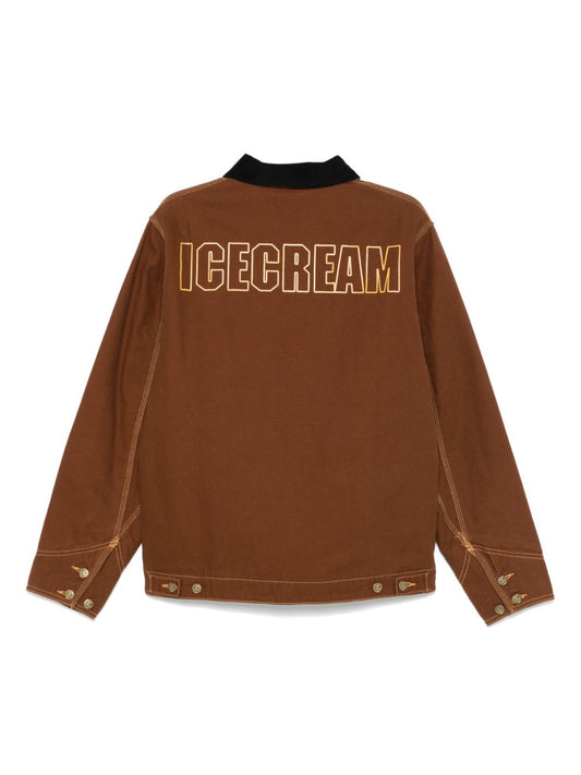 Vestes Icecream en toile de coton marron