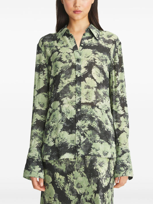 Tory Burch Green Cotton Shirt — Lightweight, Refined Fit