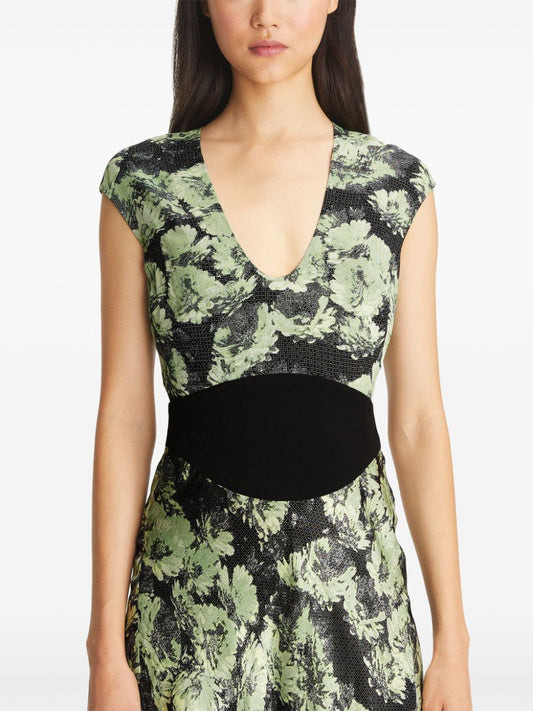 Green Mid-Length Tory Burch Dress — Effortless Summer Elegance