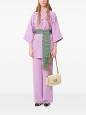 Valentino Trousers Lilac silk flared