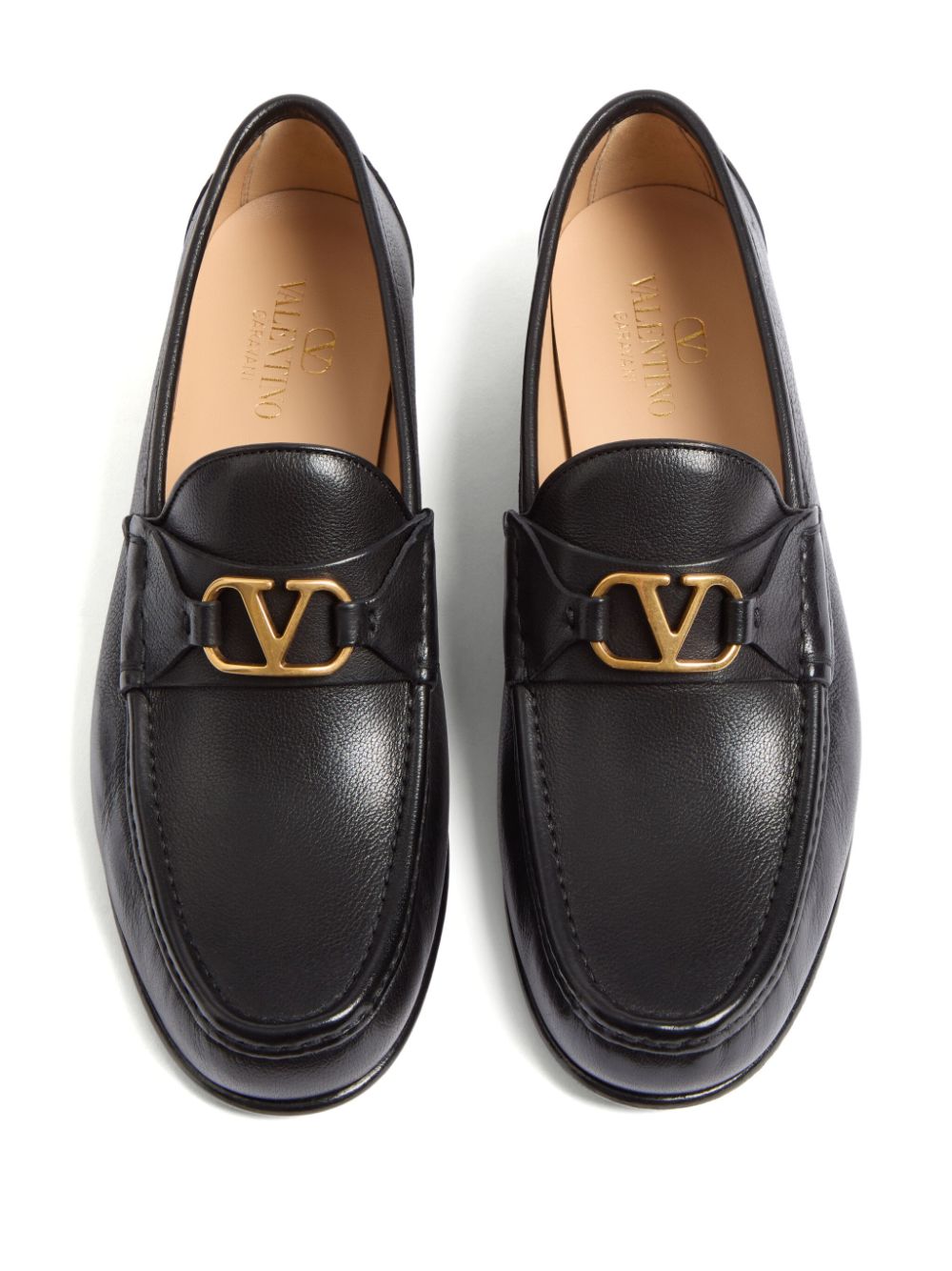 Valentino Garavani Flat shoes Black goatskin leather