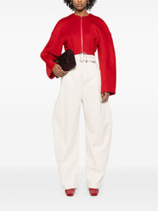 Red Wool Cropped Jacket — SPORTMAX PRE