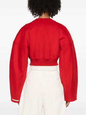 Red Wool Cropped Jacket — SPORTMAX PRE