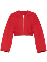 Red Wool Cropped Jacket — SPORTMAX PRE