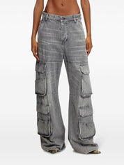 Diesel Jeans Grey wide leg cotton denim