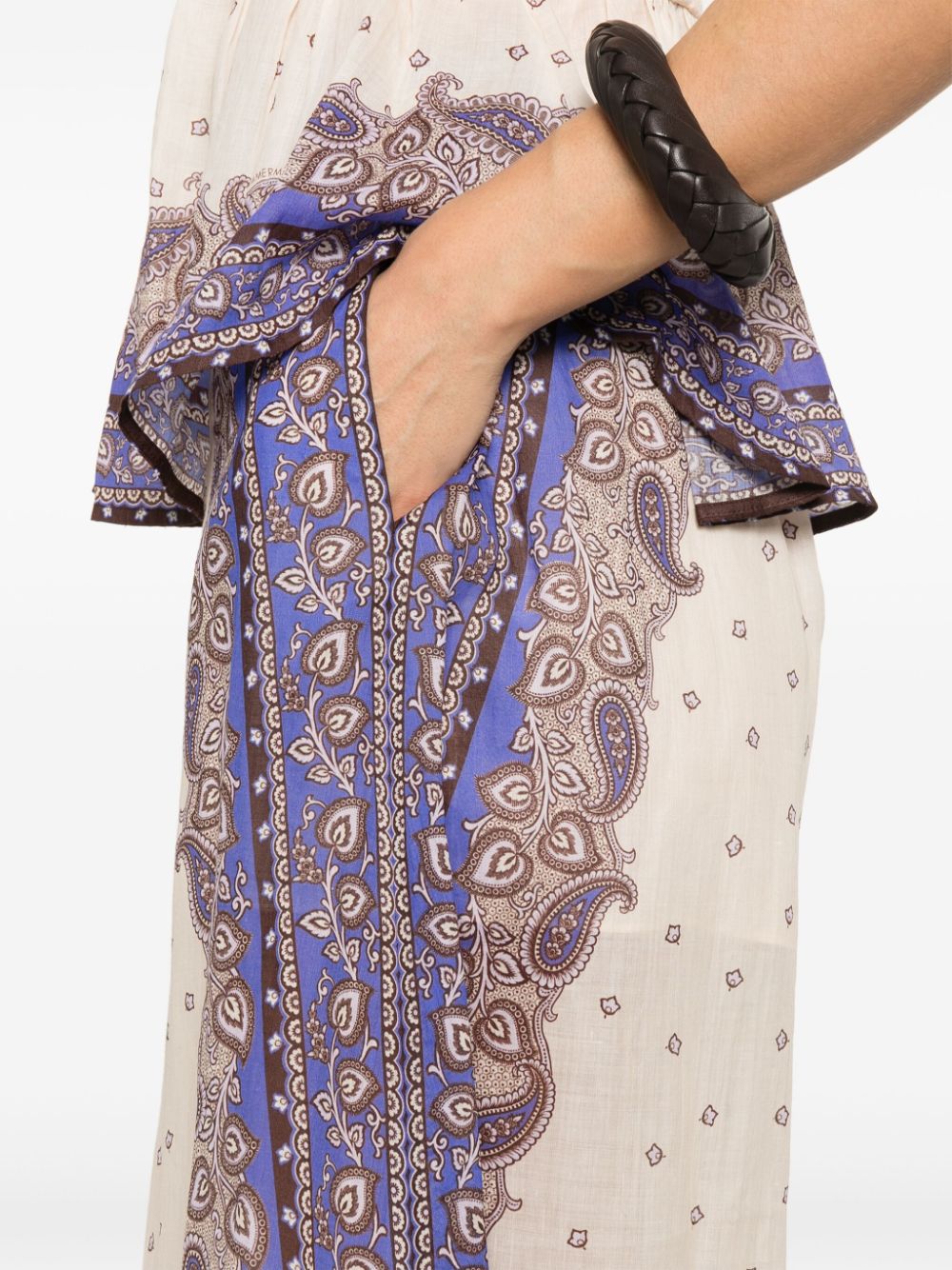 Pantalon Zimmermann violet à jambe large