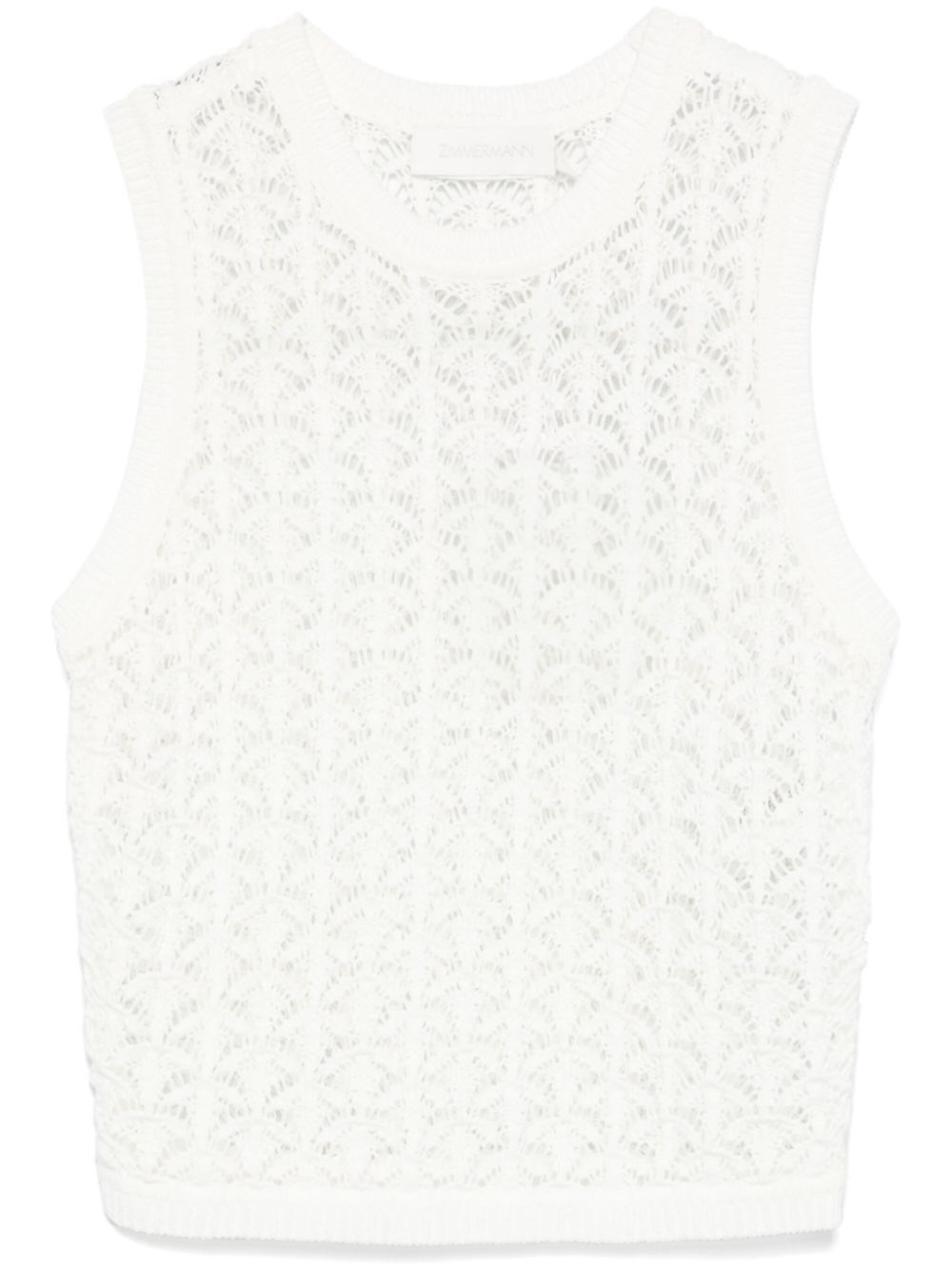 Zimmermann Top White cotton crop