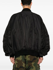 Chaqueta bomber universitaria de nailon negra de Balenciaga Coats