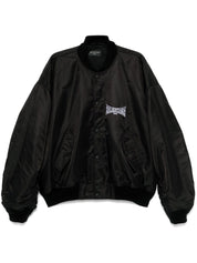 Chaqueta bomber universitaria de nailon negra de Balenciaga Coats