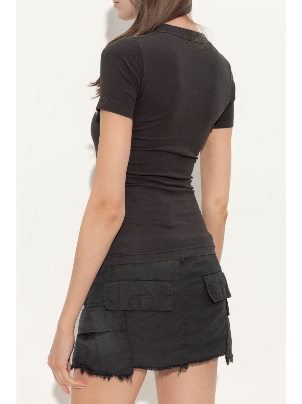 Camisetas y polos Balenciaga Camiseta negra de algodón con logo