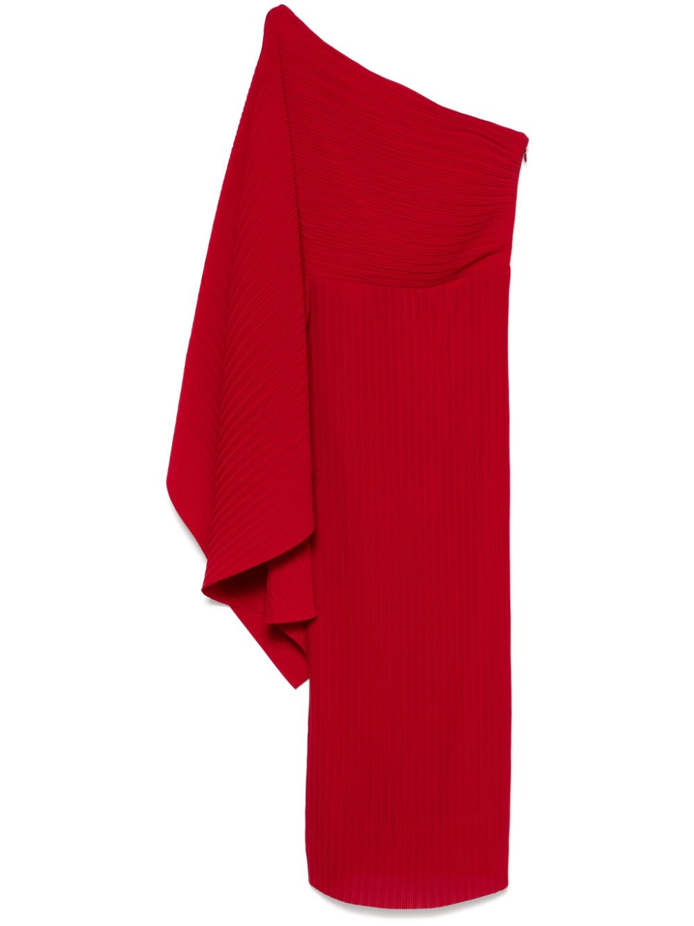 Vestido midi rojo de un solo hombro de Solace London Dresses