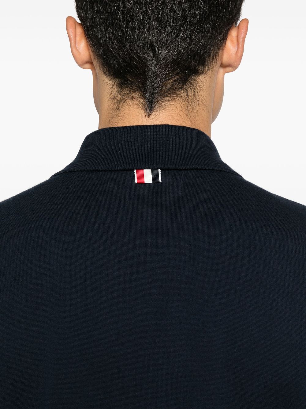 Thom Browne T-shirts and Polos Blue cotton polo