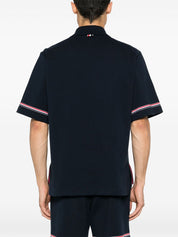 Thom Browne T-shirts and Polos Blue cotton polo
