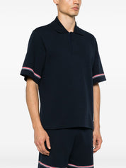 Thom Browne T-shirts and Polos Blue cotton polo