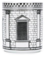 Fornasetti white porcelain pencil holder — elegant desk charm