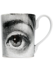 Fornasetti Accessories White porcelain cup