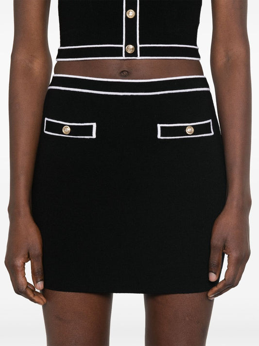 Black Skirt with Contrasting Trim — Alice + Olivia