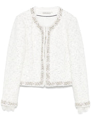 Alice + Olivia Jackets White sequin jacket
