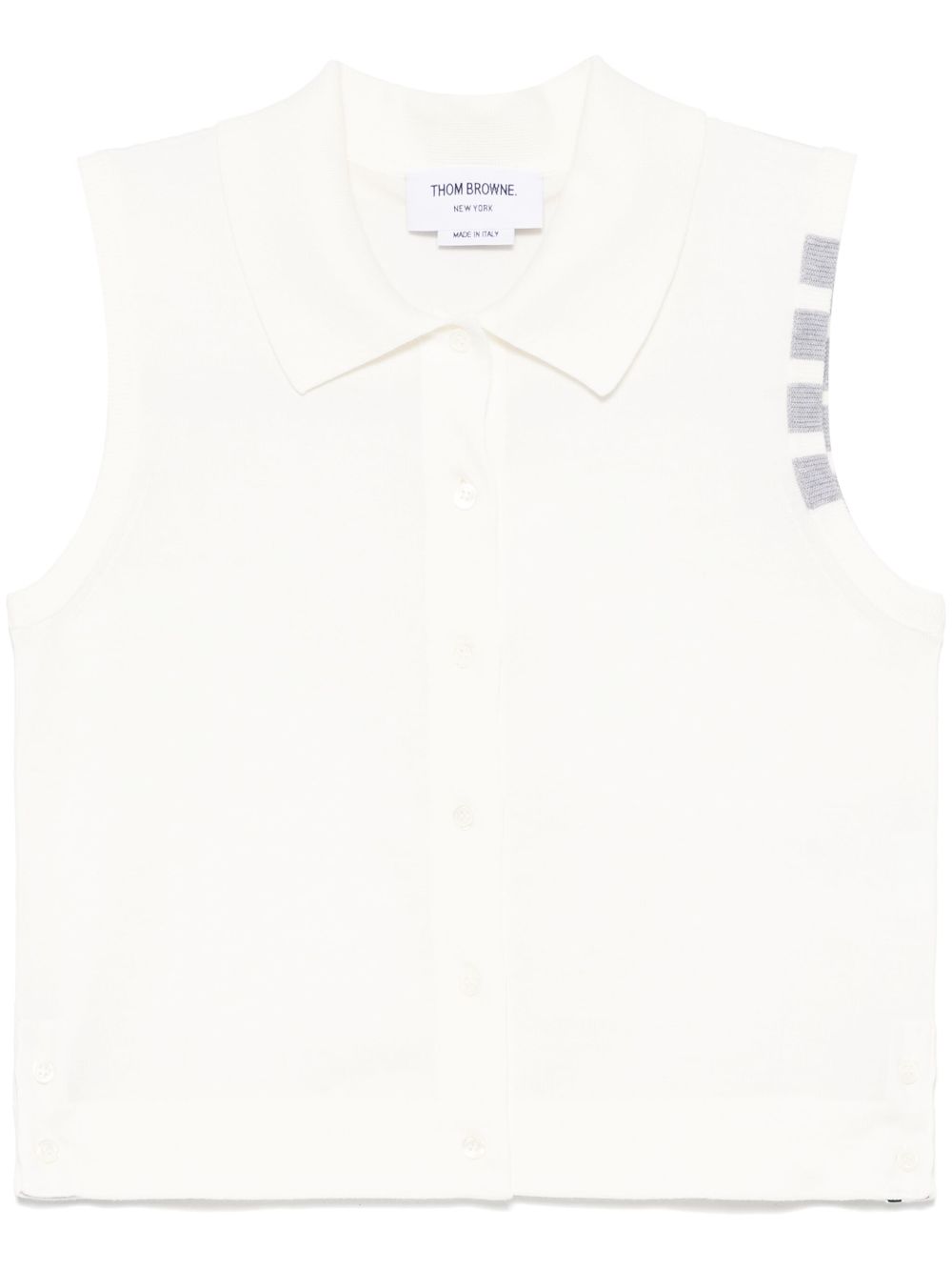 Polo blanc sans manches Thom Browne Top