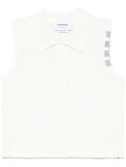 Polo blanc sans manches Thom Browne Top