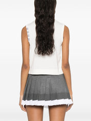 Polo blanc sans manches Thom Browne Top