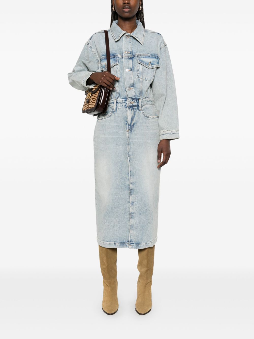 Seven Dresses Clear Blue with button fastening