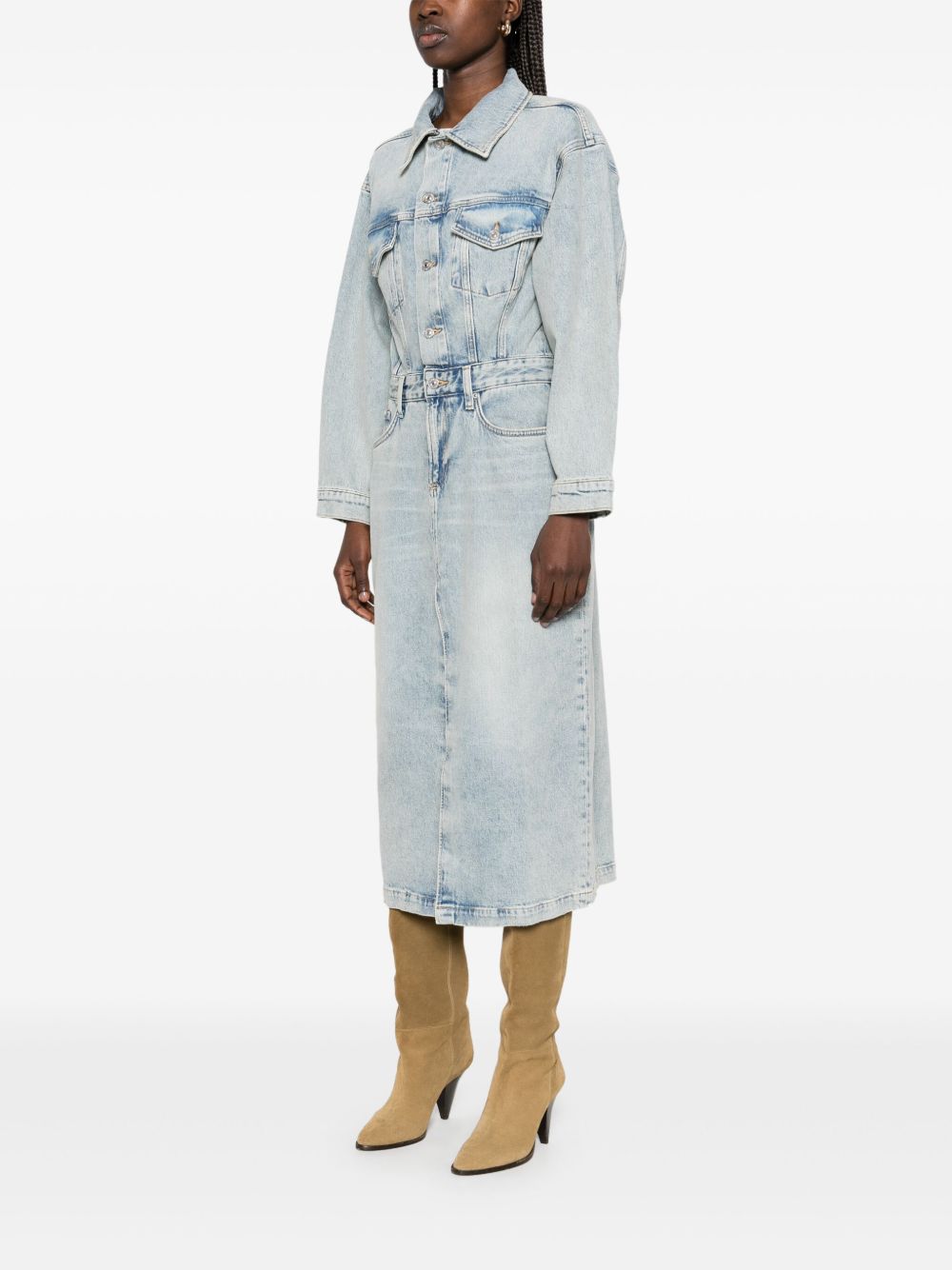 Seven Dresses Clear Blue with button fastening