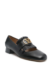 Chaussures plates Valentino Garavani Mocassins en cuir noir