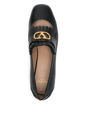 Chaussures plates Valentino Garavani Mocassins en cuir noir