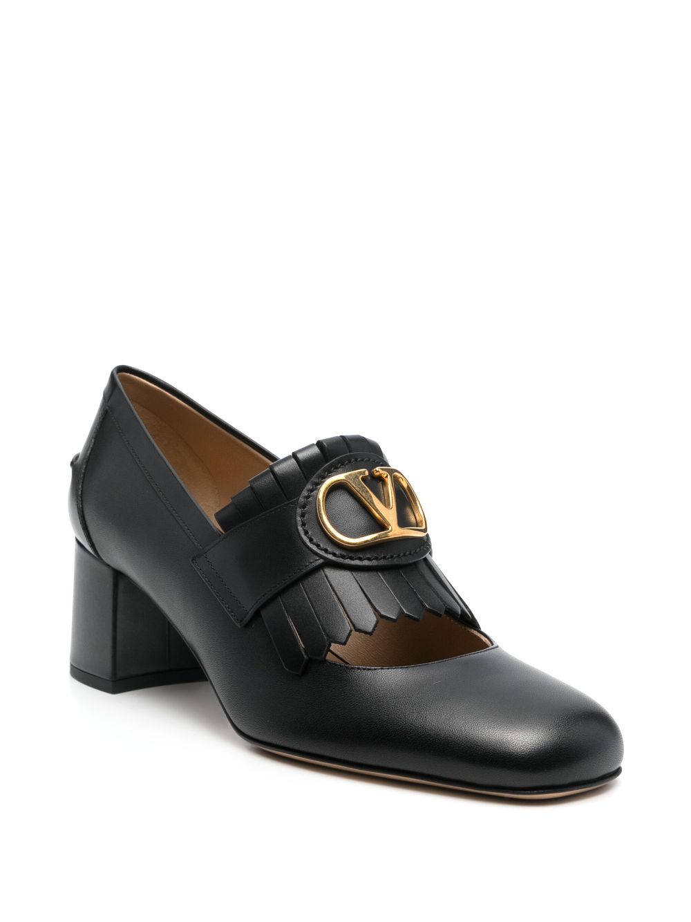 Chaussures plates Valentino Garavani en cuir noir