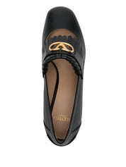 Chaussures plates Valentino Garavani en cuir noir