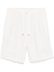Brunello Cucinelli Shorts in Linen White