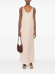 Robes Alysi Beige col rond sans manches