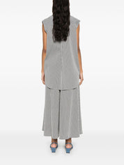 Chemises Alysi Chemise sans manches en coton à rayures bleues