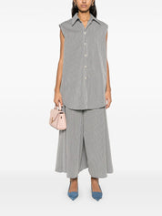 Chemises Alysi Chemise sans manches en coton à rayures bleues