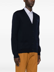 Maison Kitsuné MAISON KITSUNE' Sweaters Blue wool cardigan