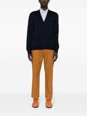 Maison Kitsuné MAISON KITSUNE' Sweaters Blue wool cardigan