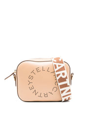 Stella McCartney mini Logo cross body bag in sand brown