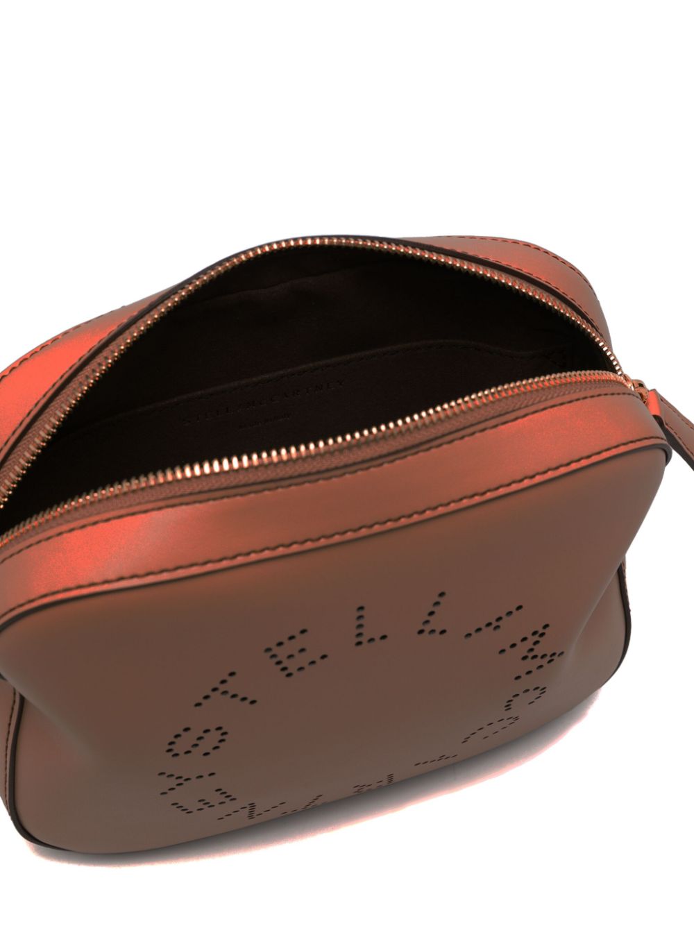 Stella McCartney mini Logo cross body bag in sand brown