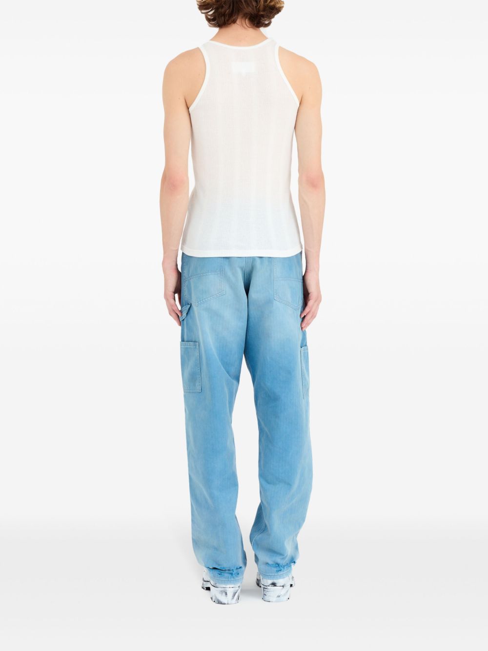 Maison Margiela Top White cotton-lyocell blend