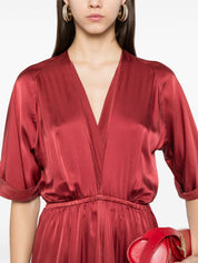 Robe longue en soie Forte Forte avec décolleté plongeant
