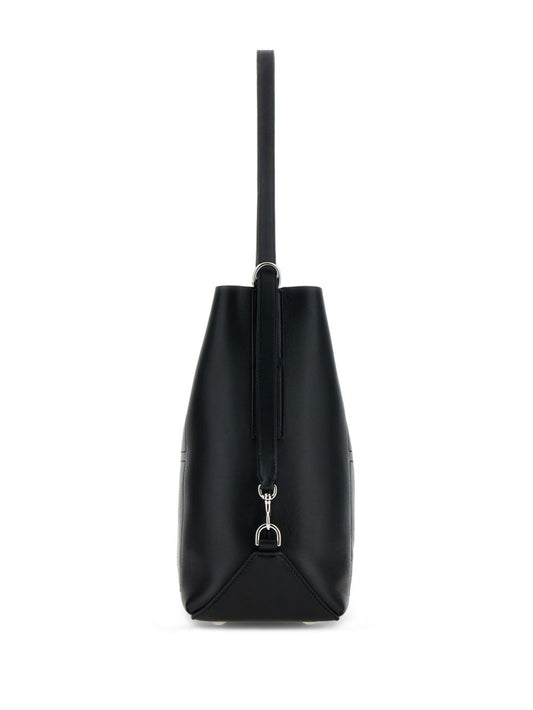 Hogan Pre Black Calf Leather Shoulder Bag